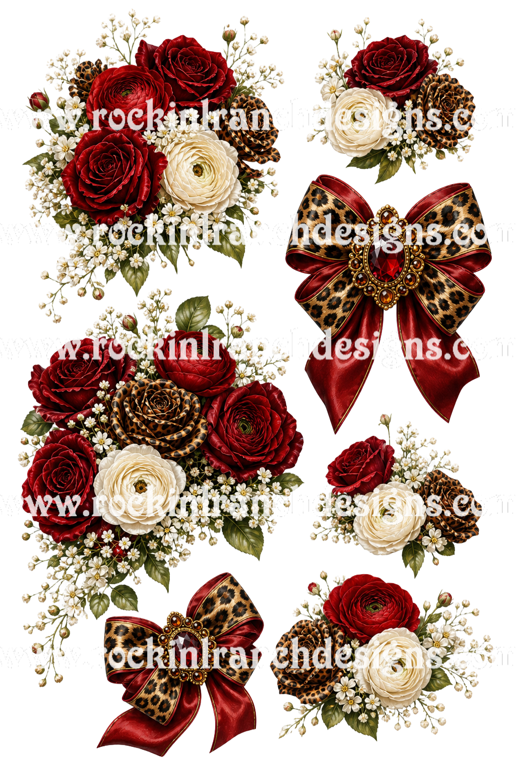 Red Leopard Floral 22