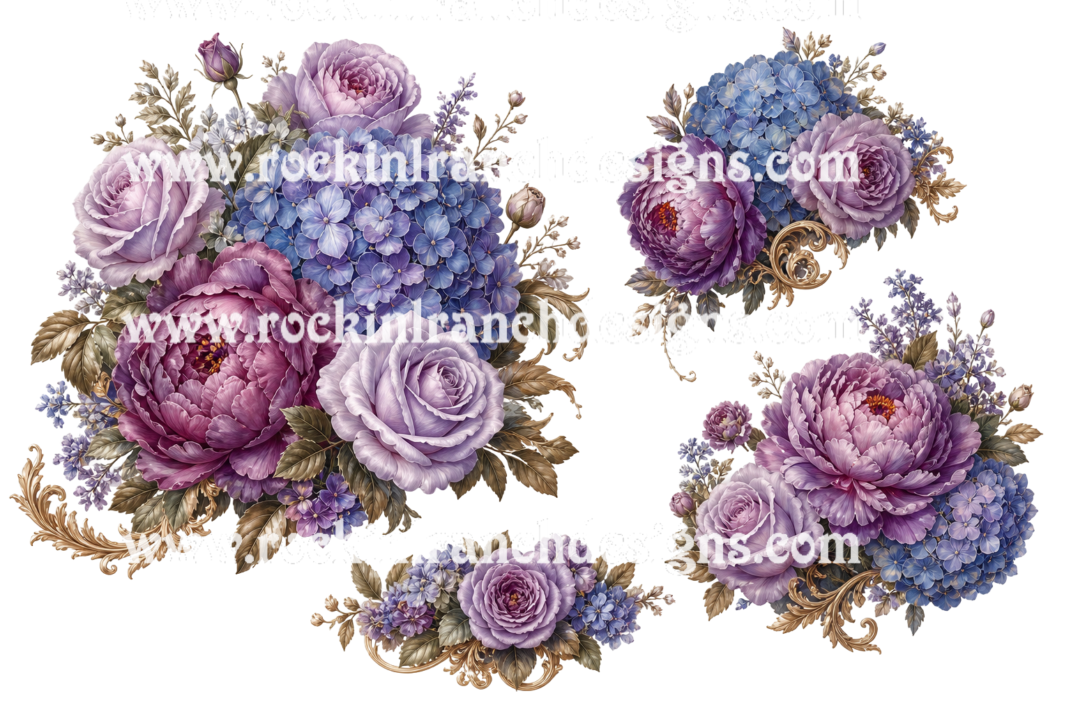Lavender Floral Element