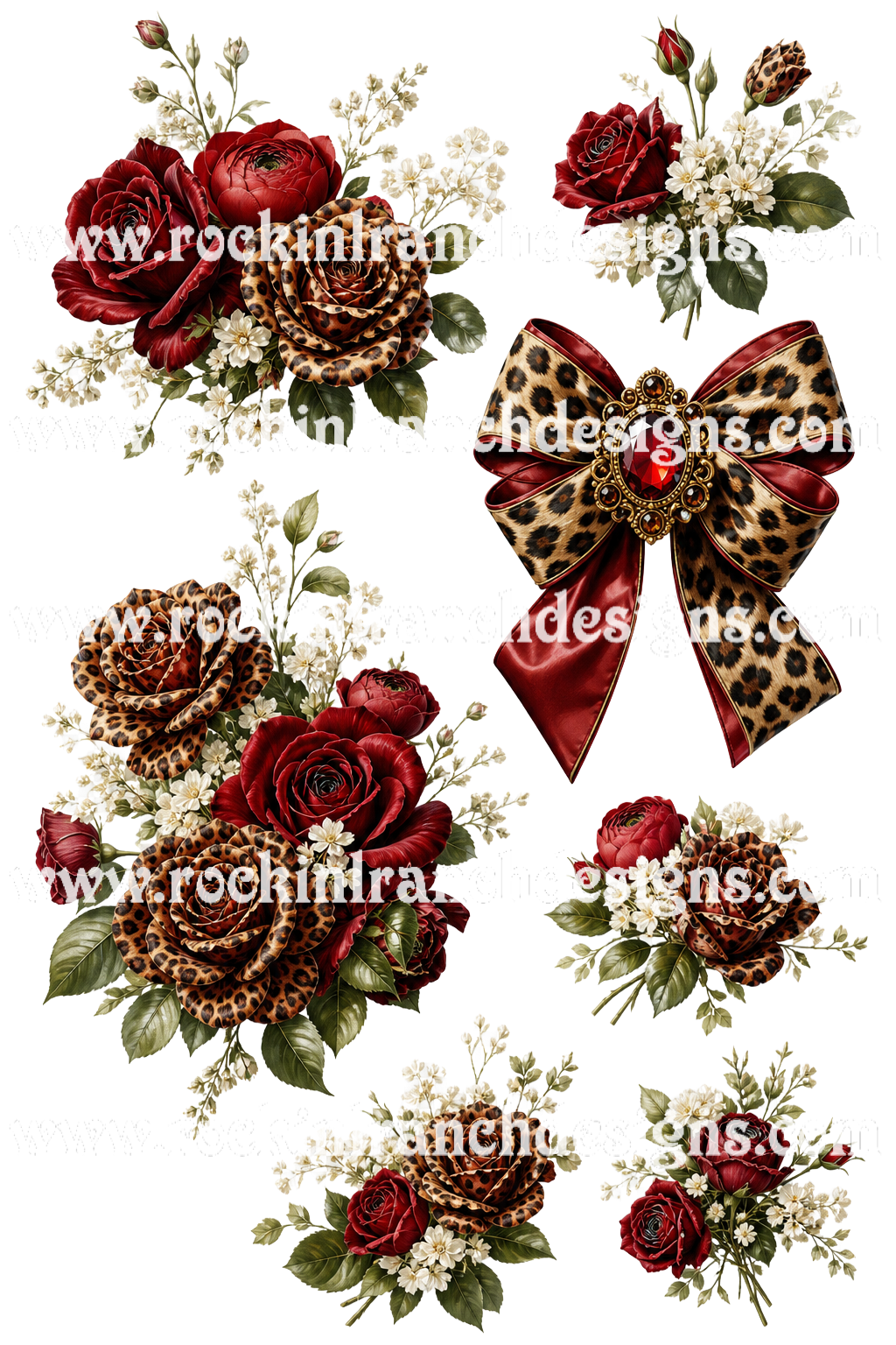 Red Leopard Floral Sheet 2