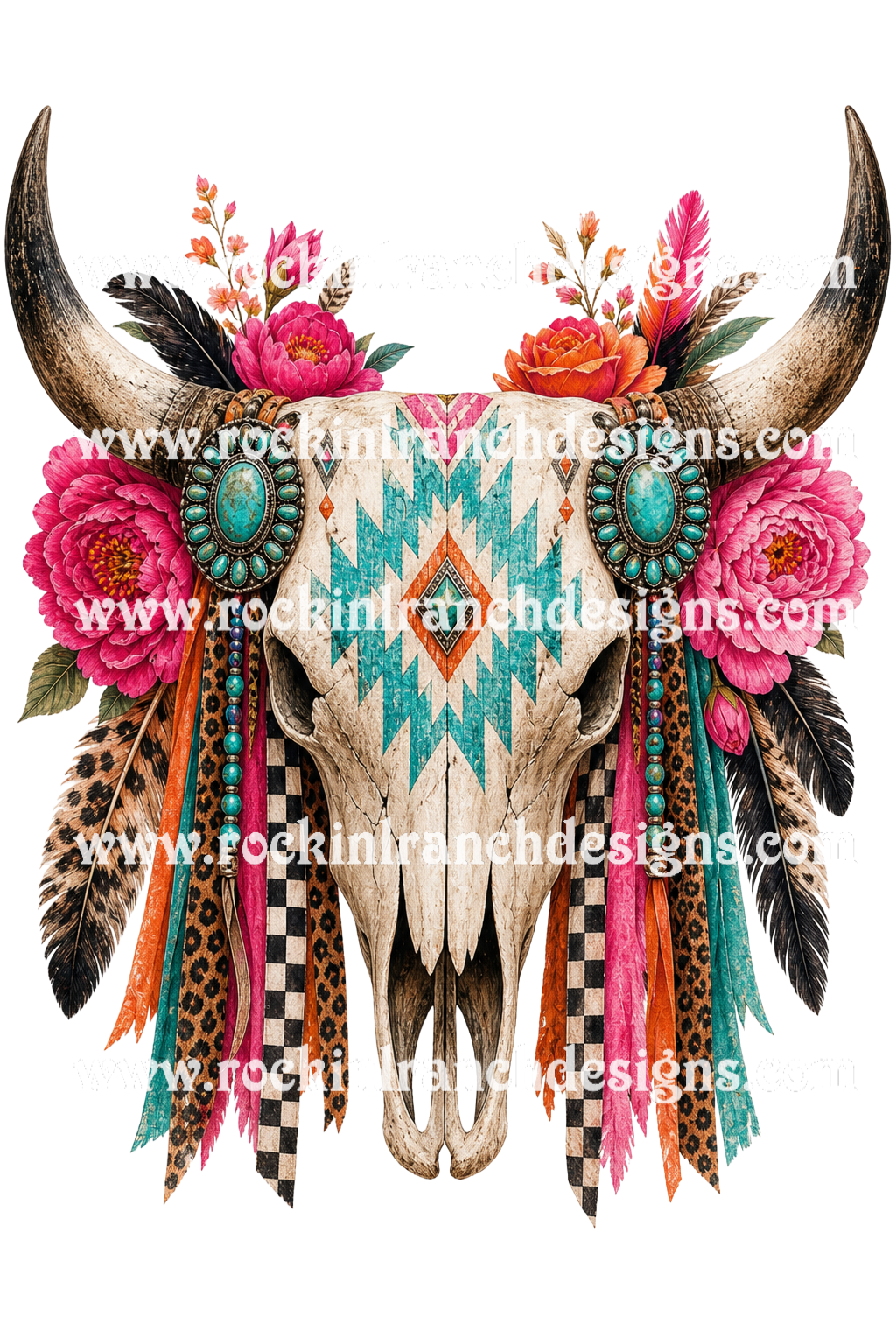Rockin’ L Cowgirl Skull 18