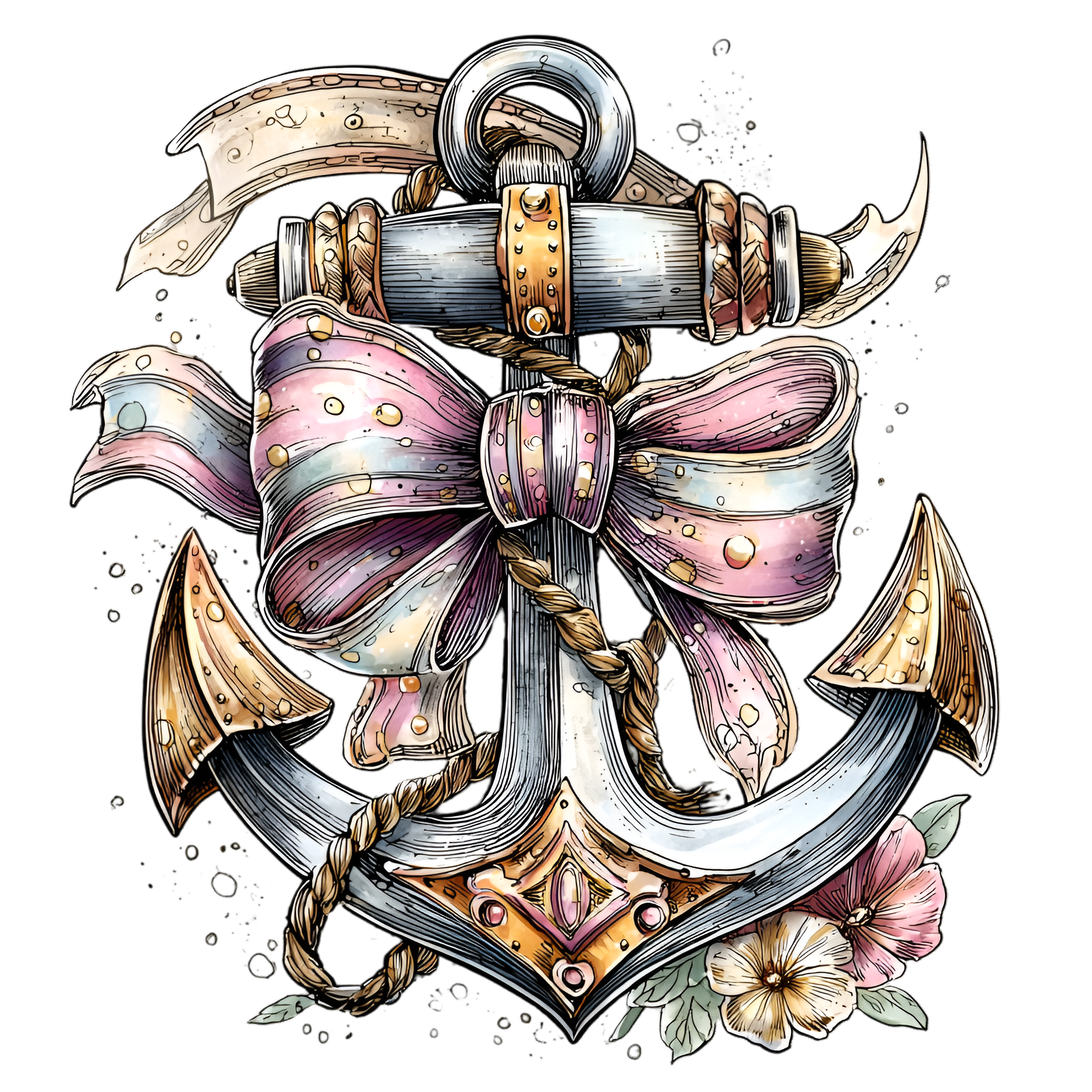 Pink Ribbon Anchor 1