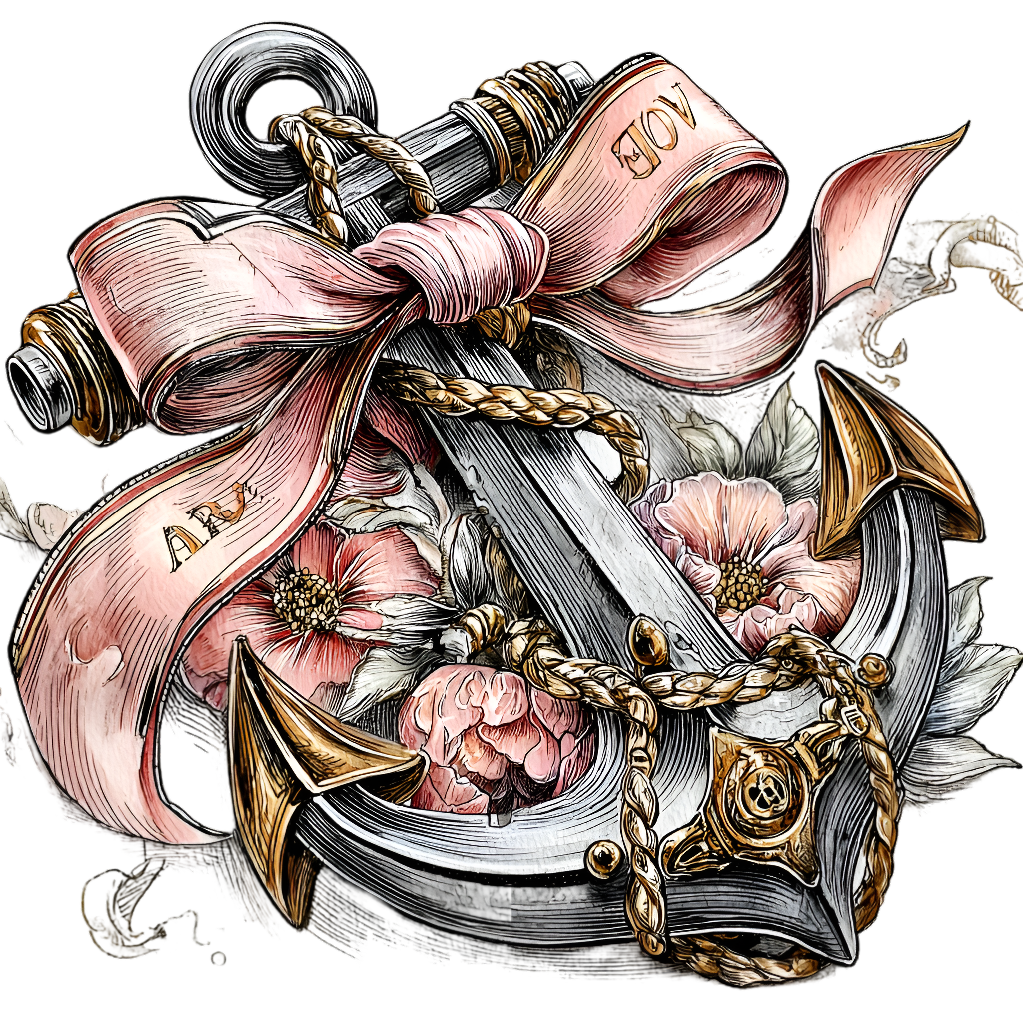 Pink Ribbon Anchor 2
