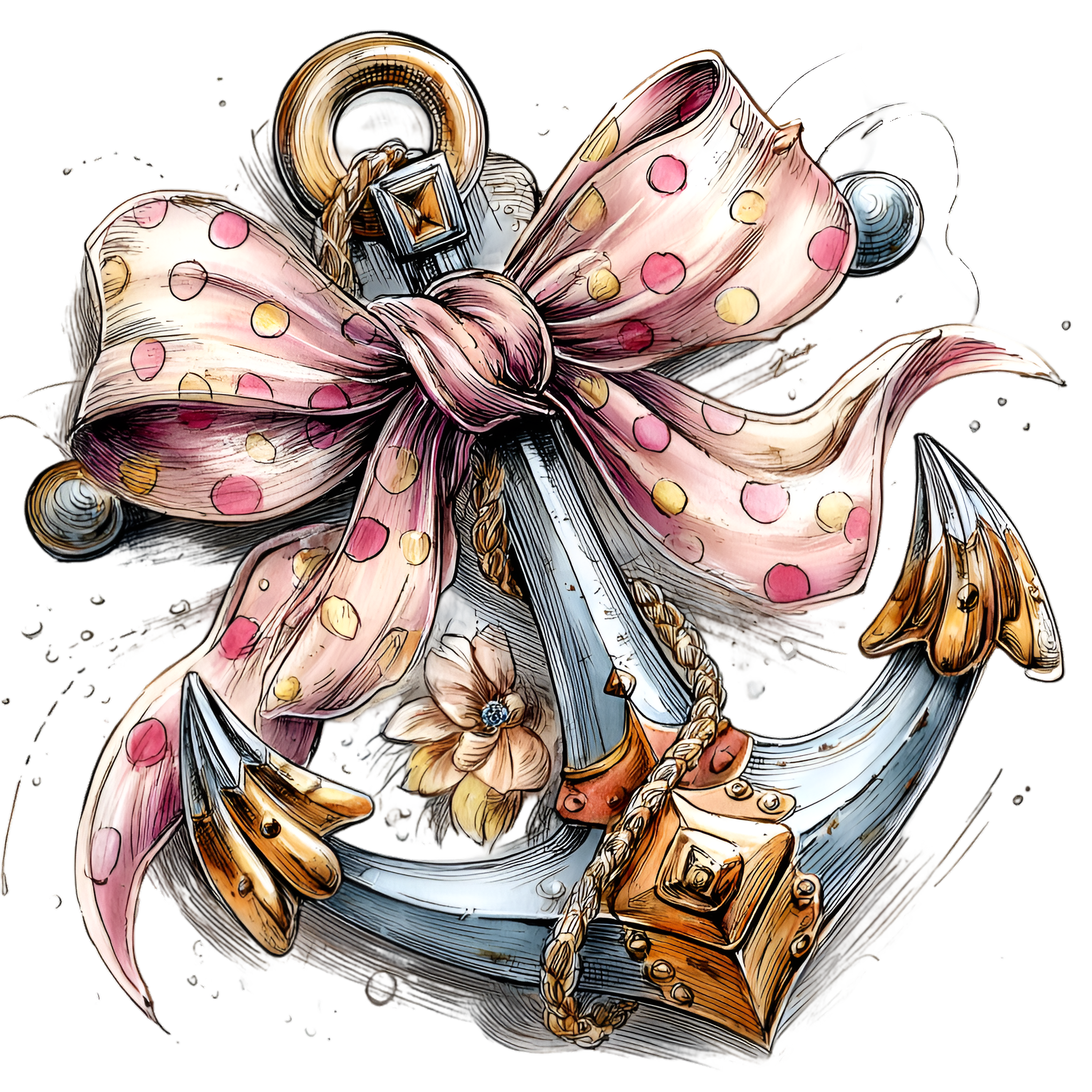 Polka Dot Ribbon Anchor 11
