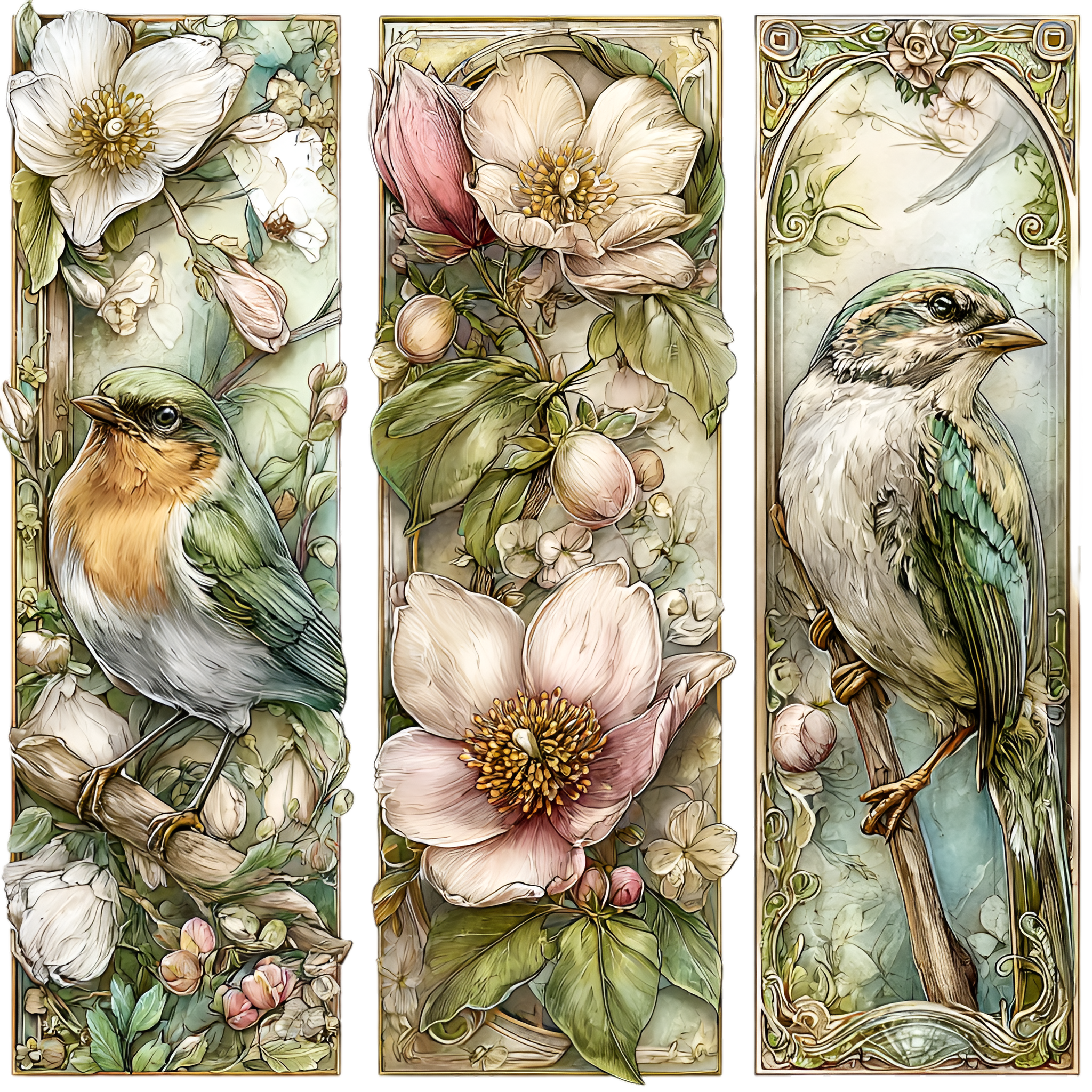 Spring Bird Panels 12