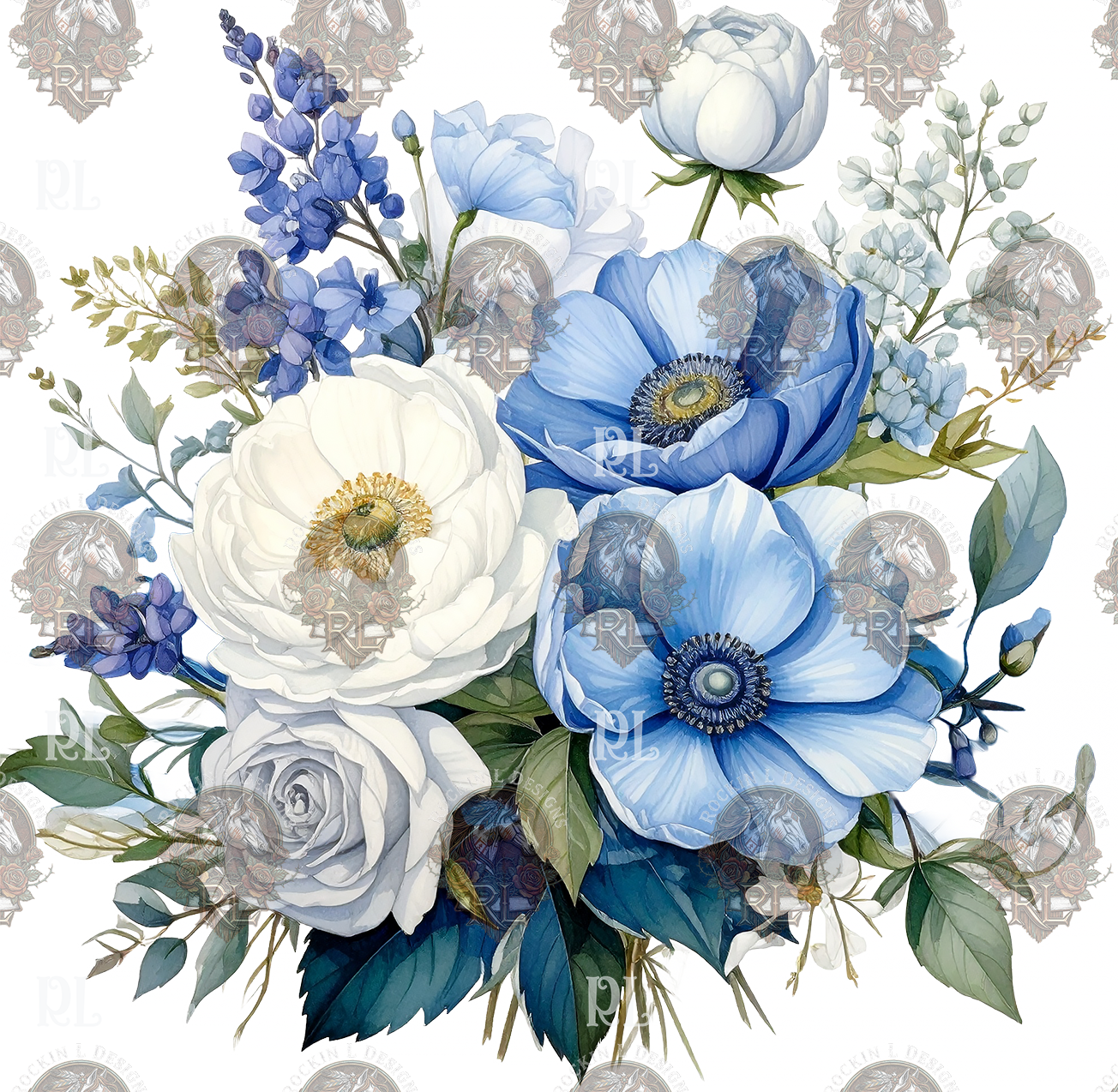 Blue Floral 256