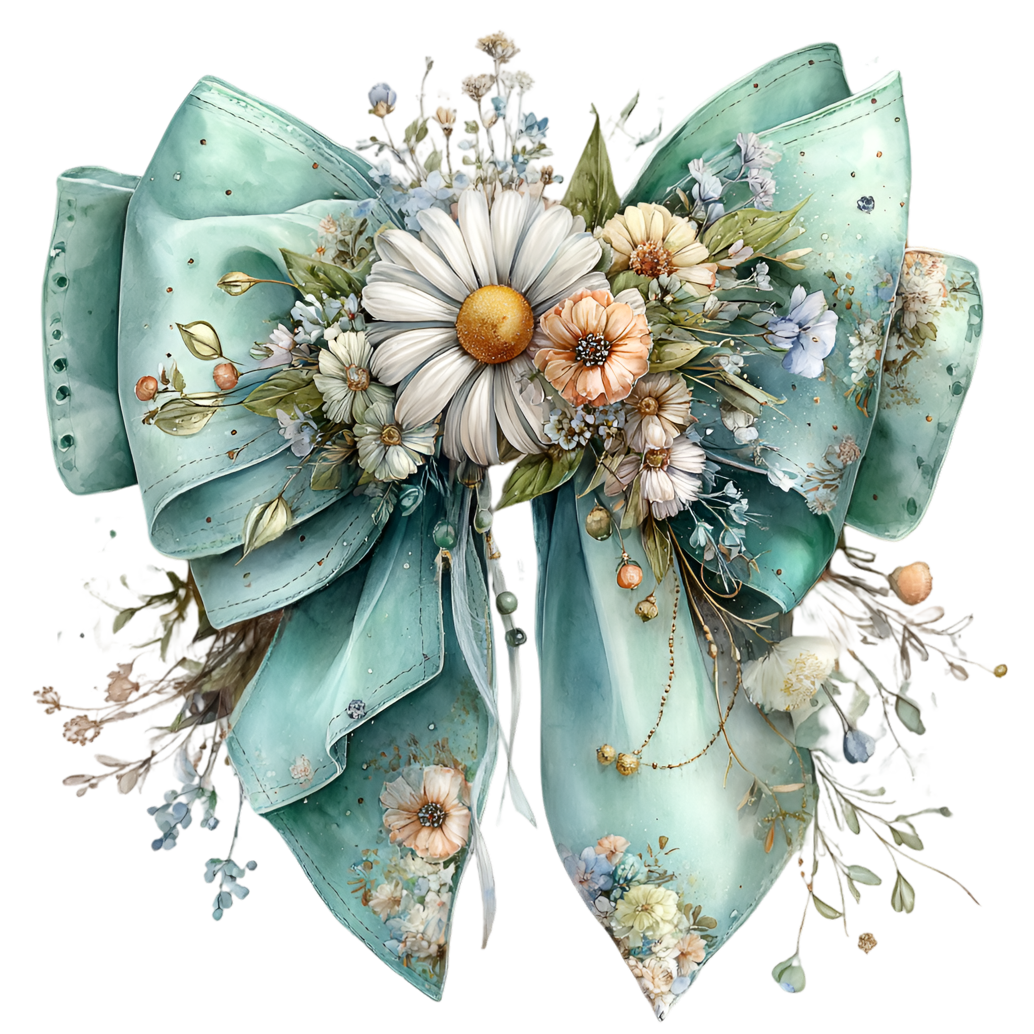Floral Bow Green 12
