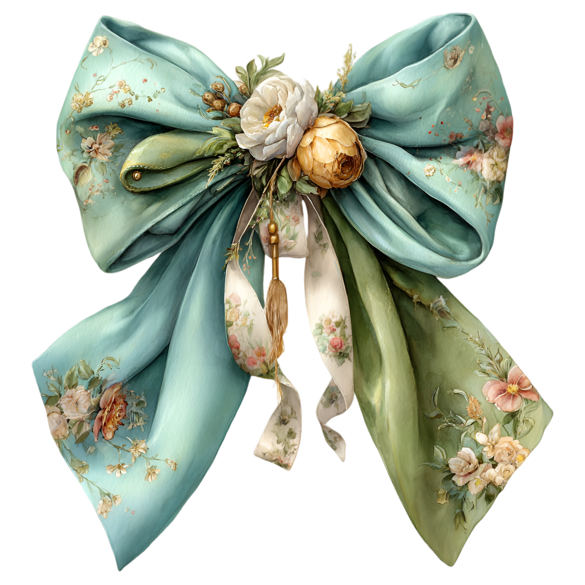 Floral Bow Green 13