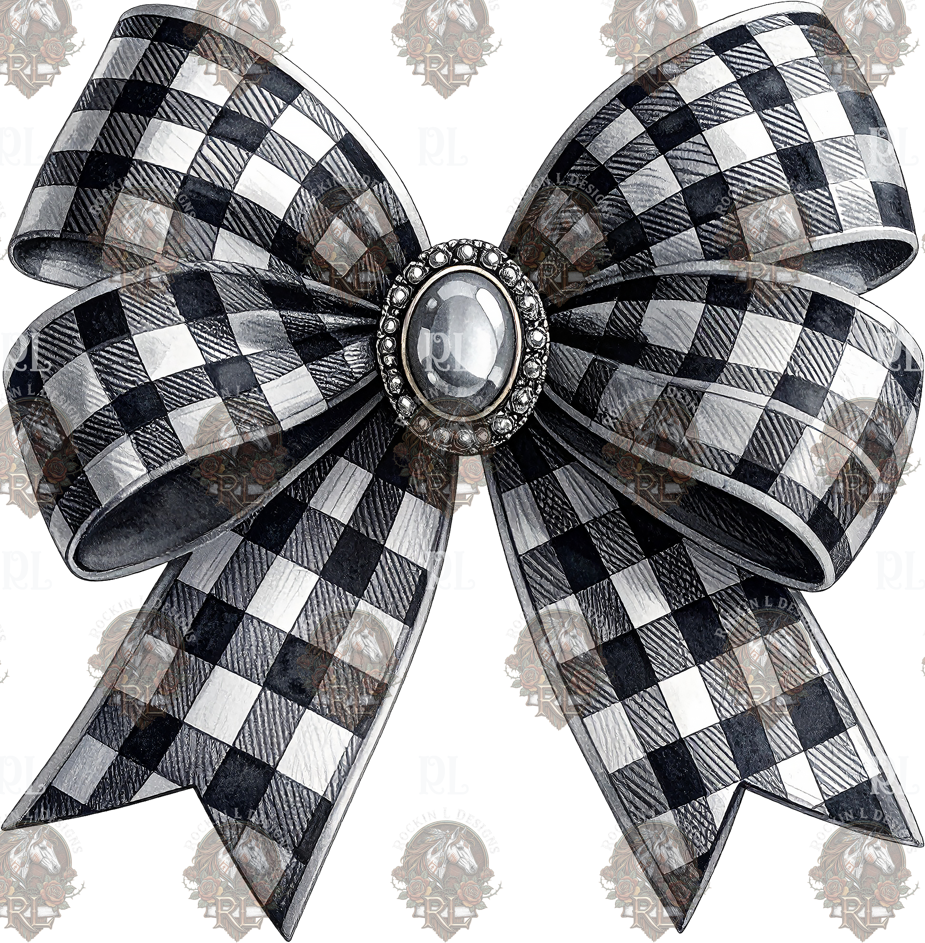 Checkered Bow 37a