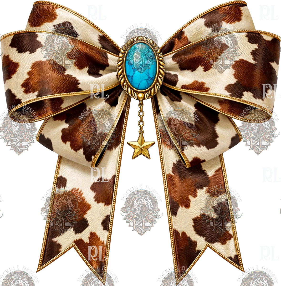 Cow Print Bow 117