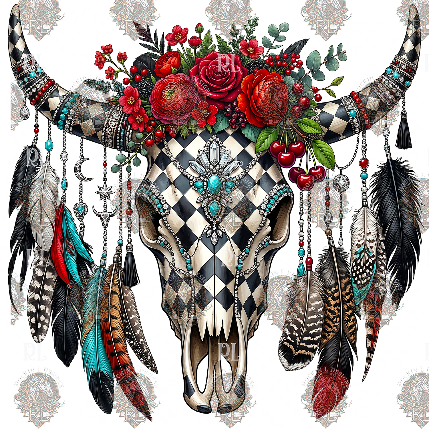 Cow Skull bw 269