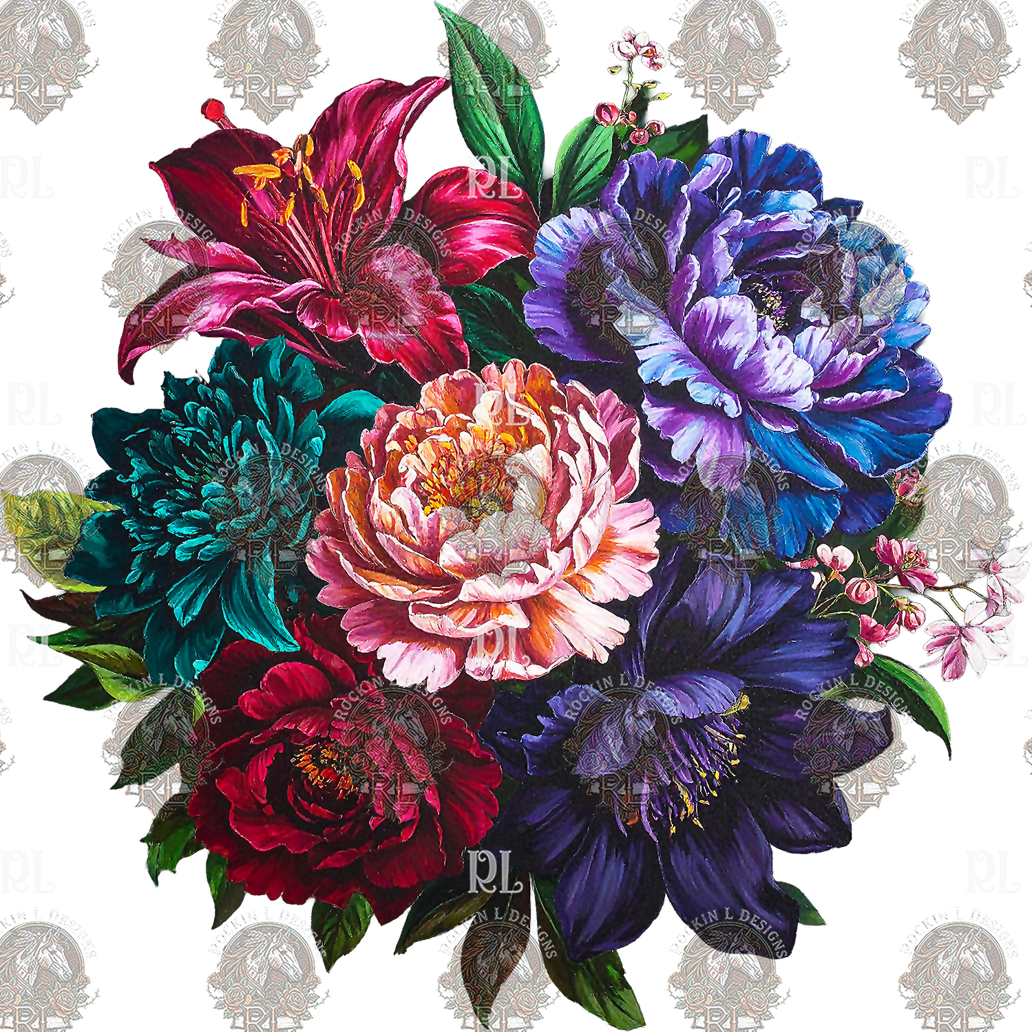 Dark Floral 323
