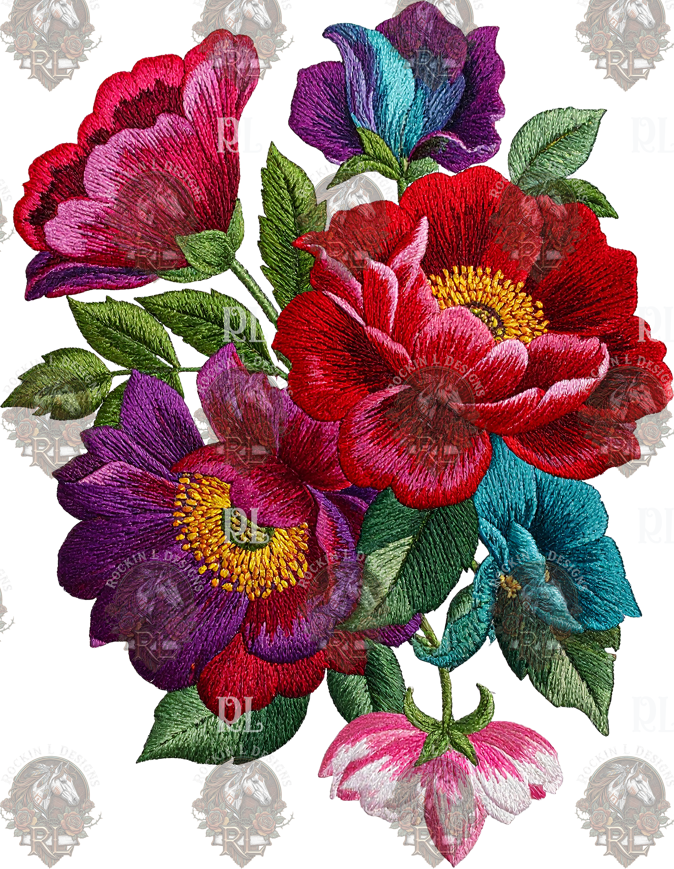 Embroidered Flower 09