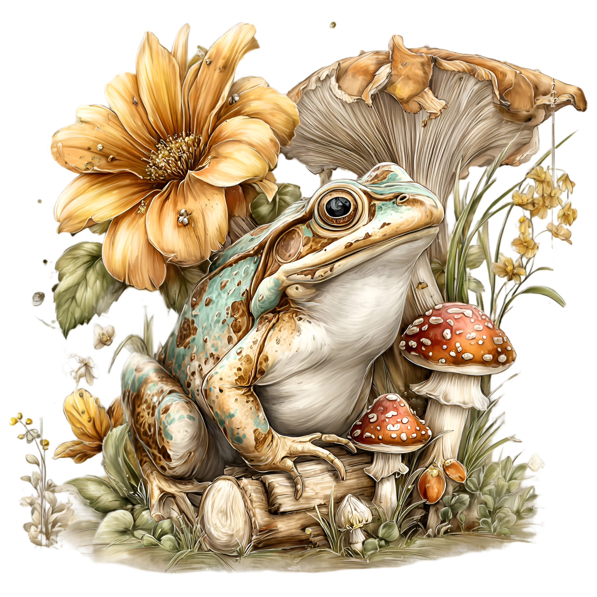 Frogs Florals & Mushrooms 11