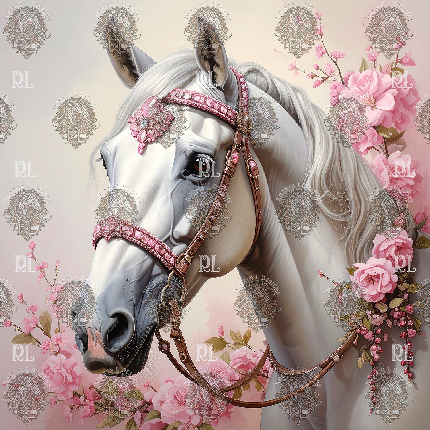 Grey Horse Pink 207