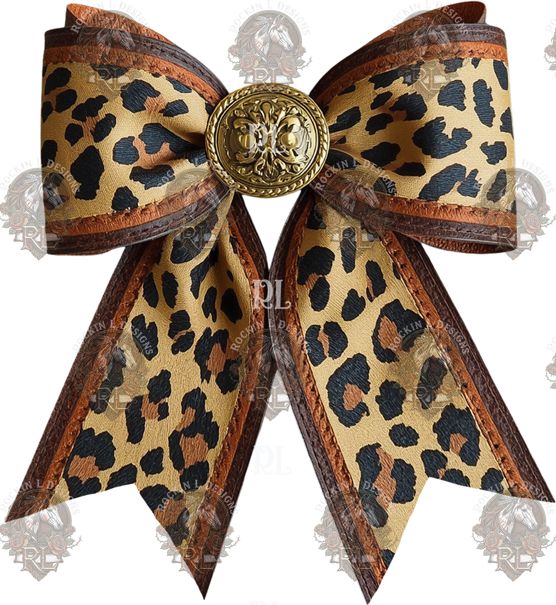 Leather Leopard Bow 11