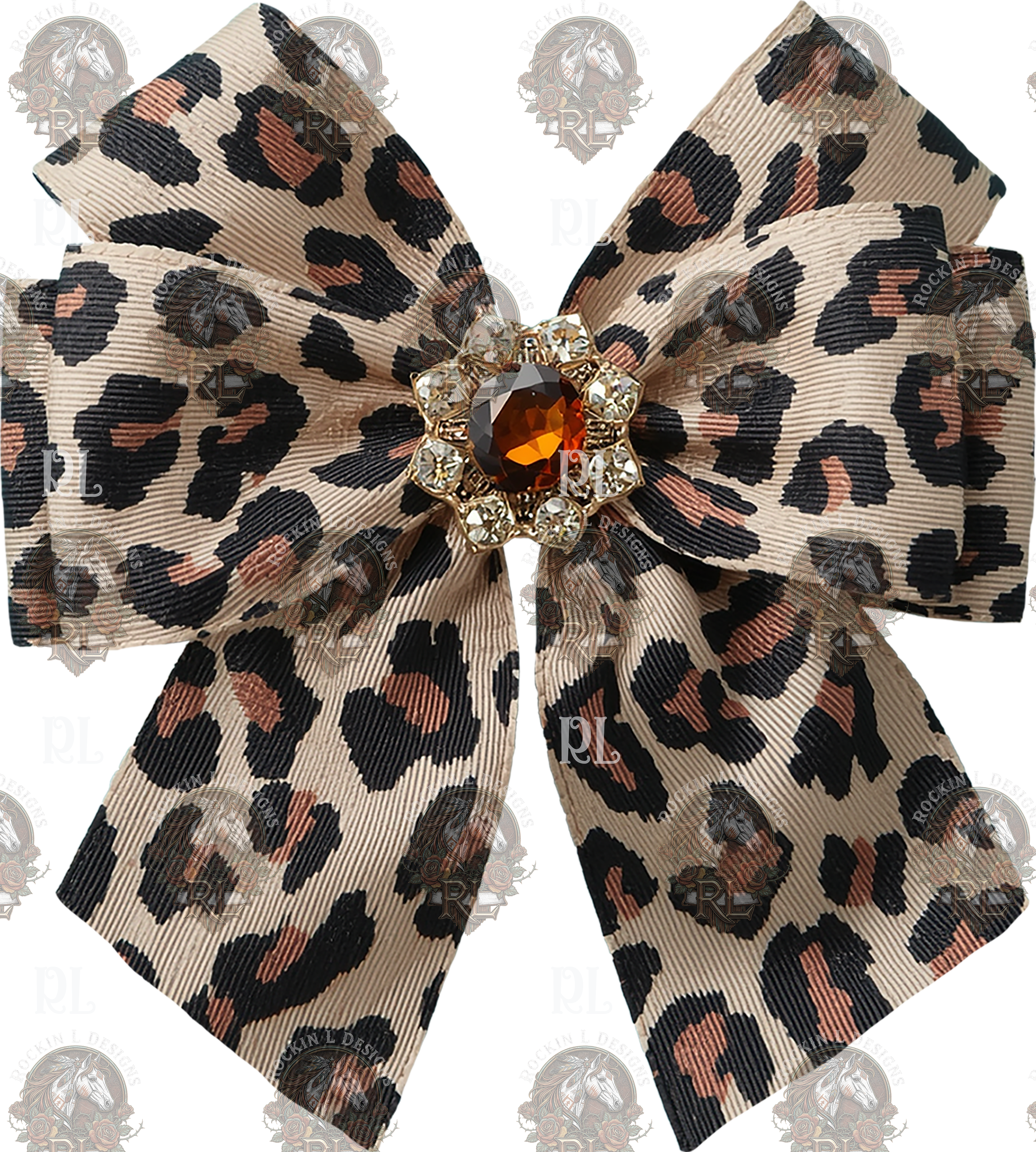 Leopard Bow Beige 44