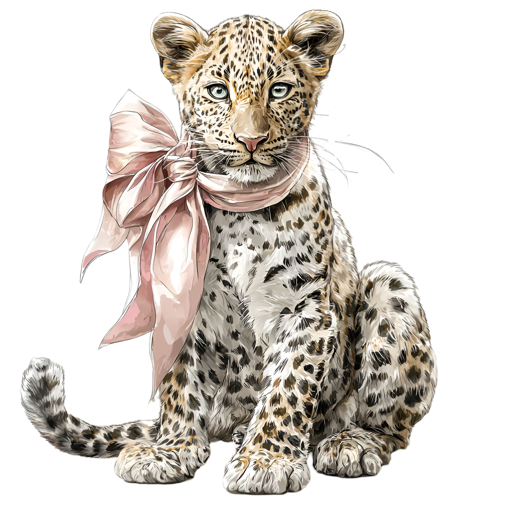 Leopard Pink Bow 413