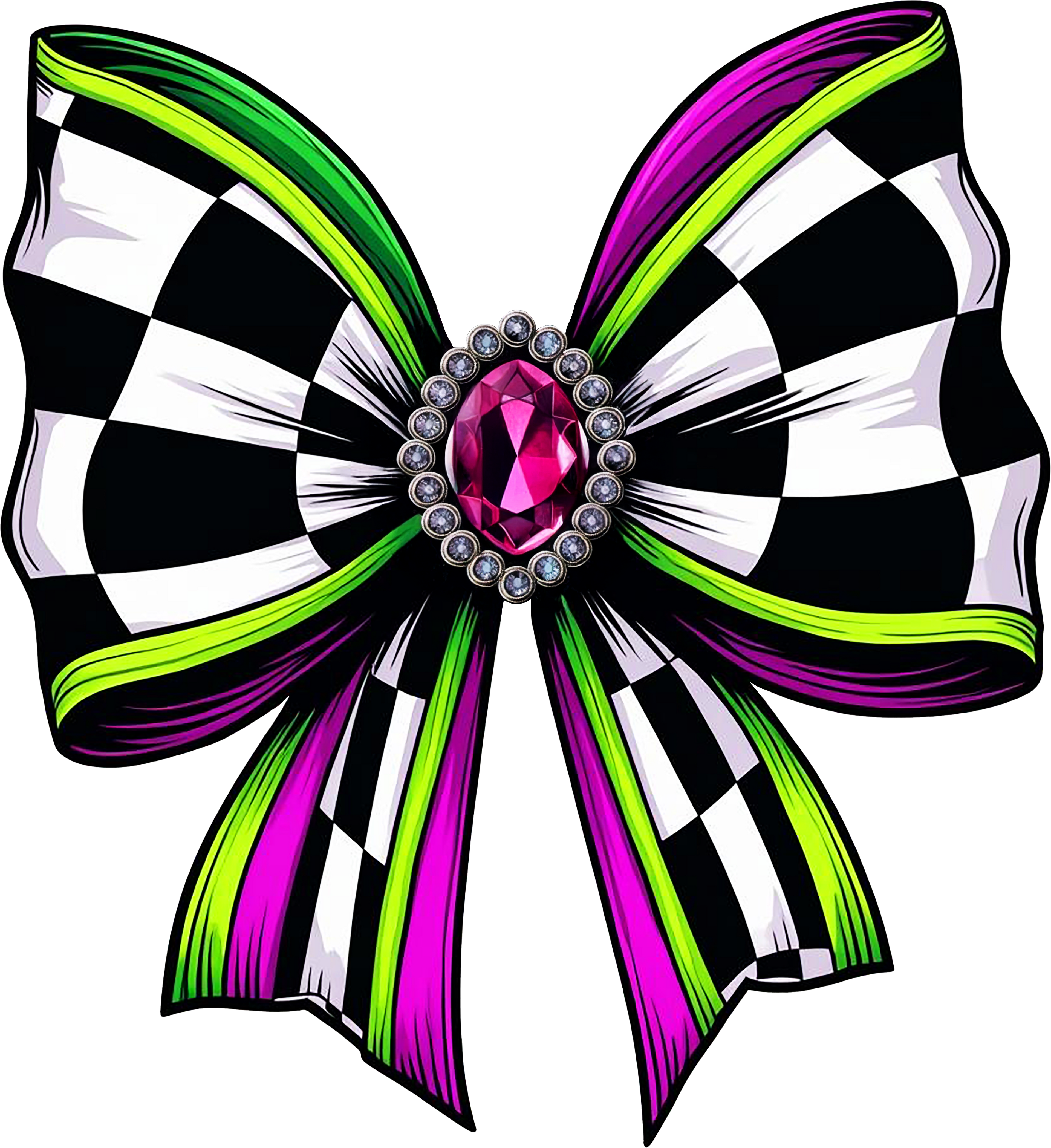 Checker Bright Bow 1
