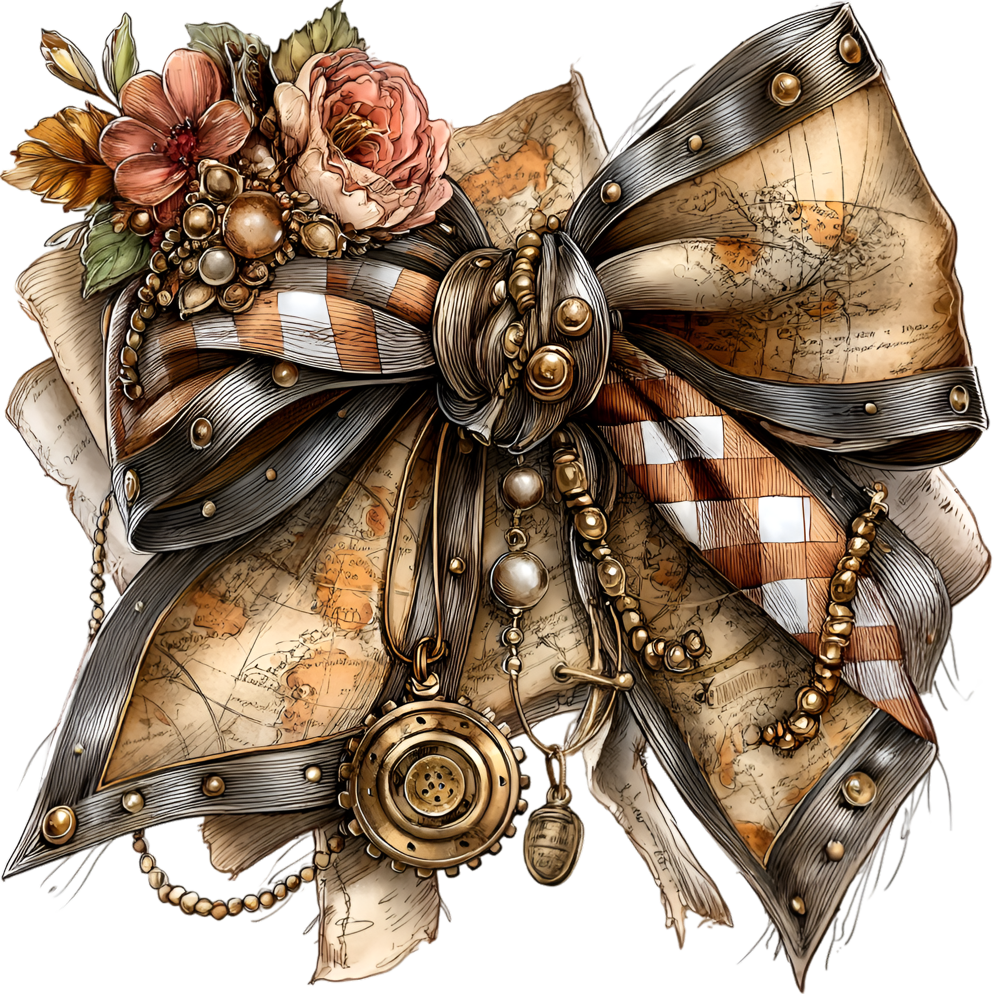 Nautical Old Map Bow 4