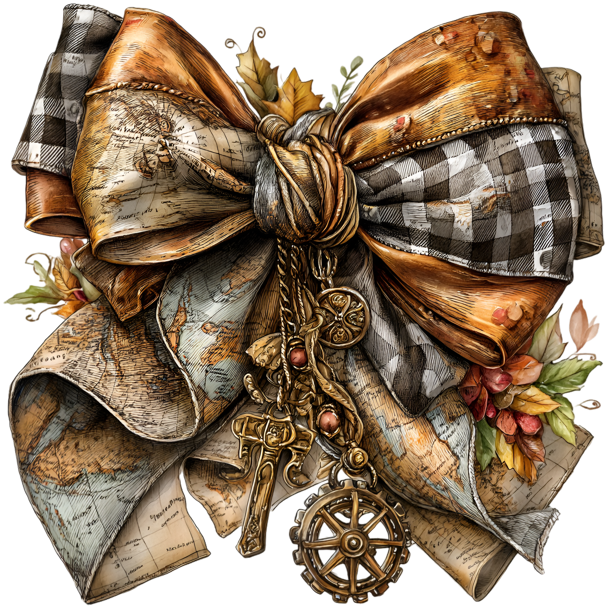 Nautical Old Map Bow 8
