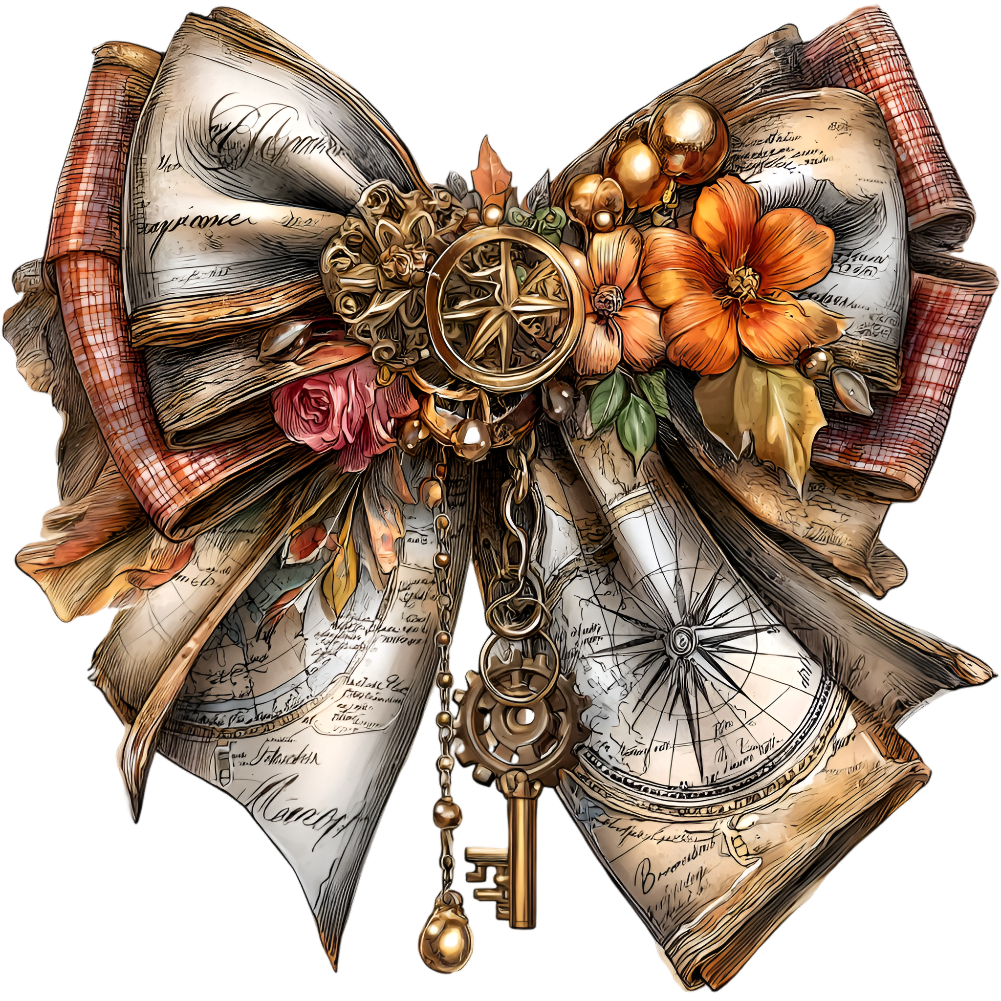 Nautical Old Map Bow 59