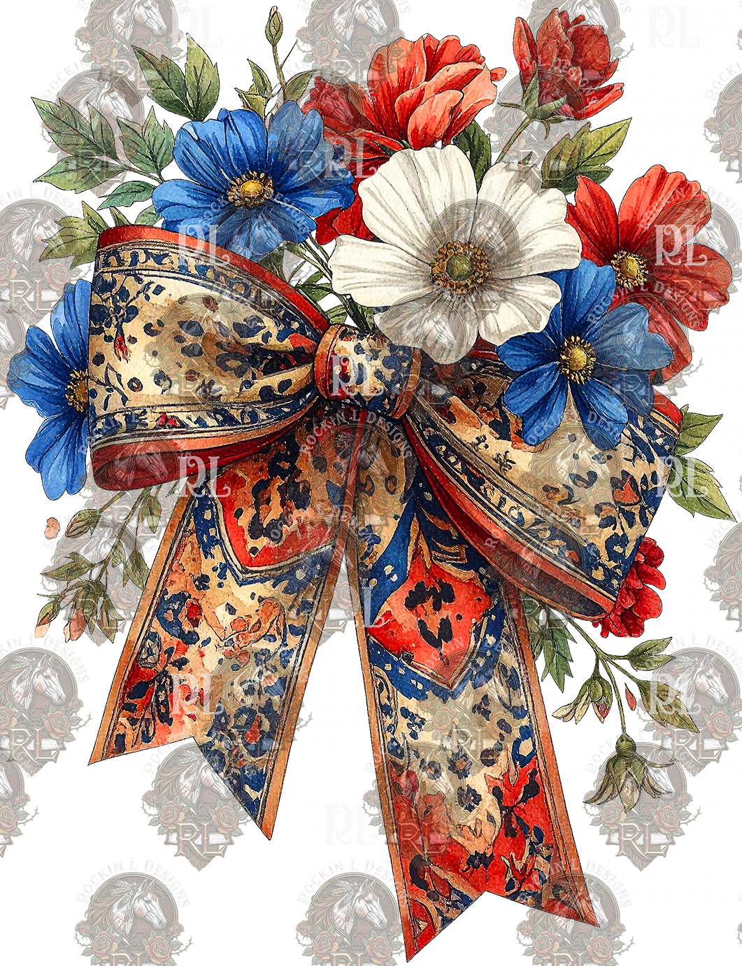 Patriotic Floral f445