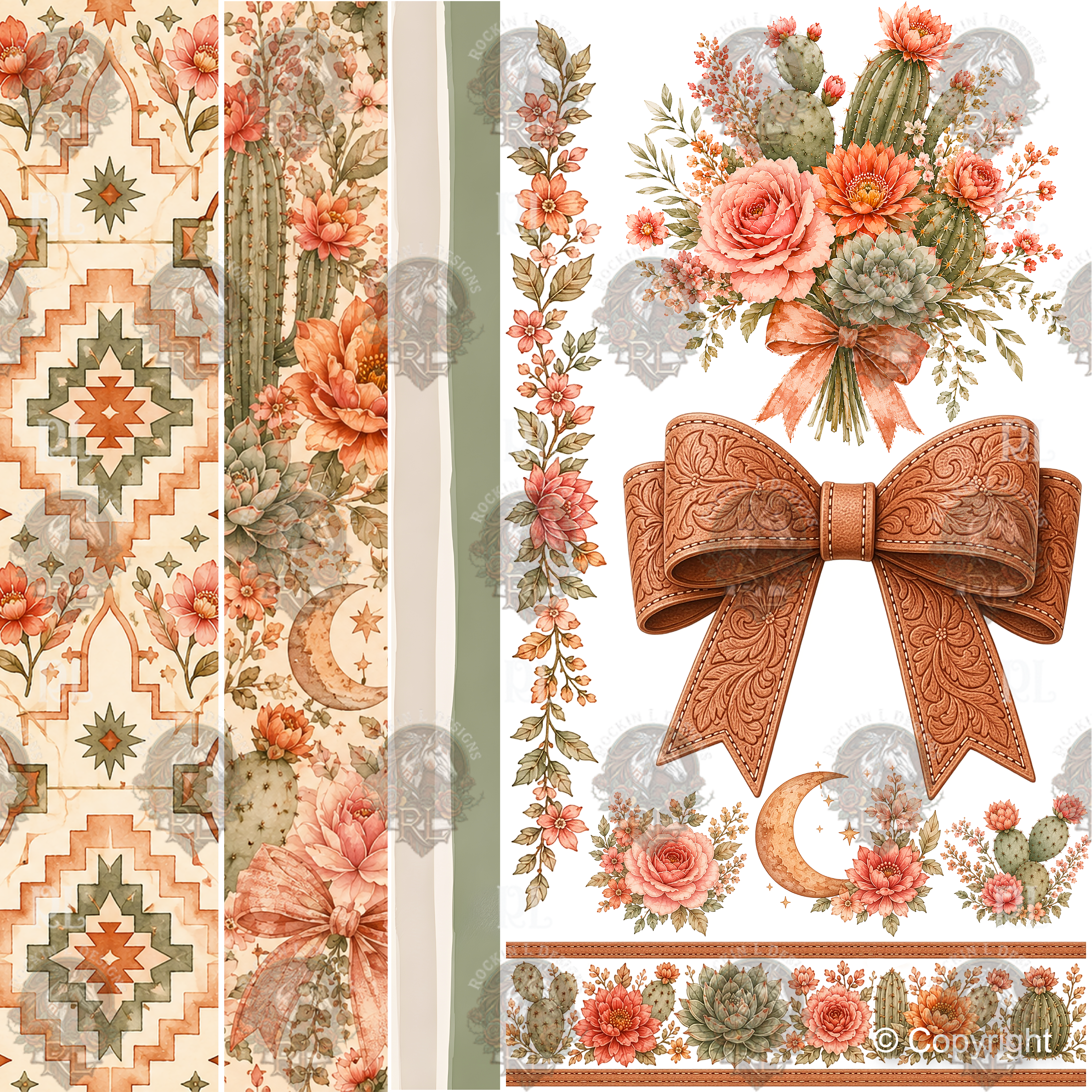 Peachy Desert Dreams Tumbler Sheet