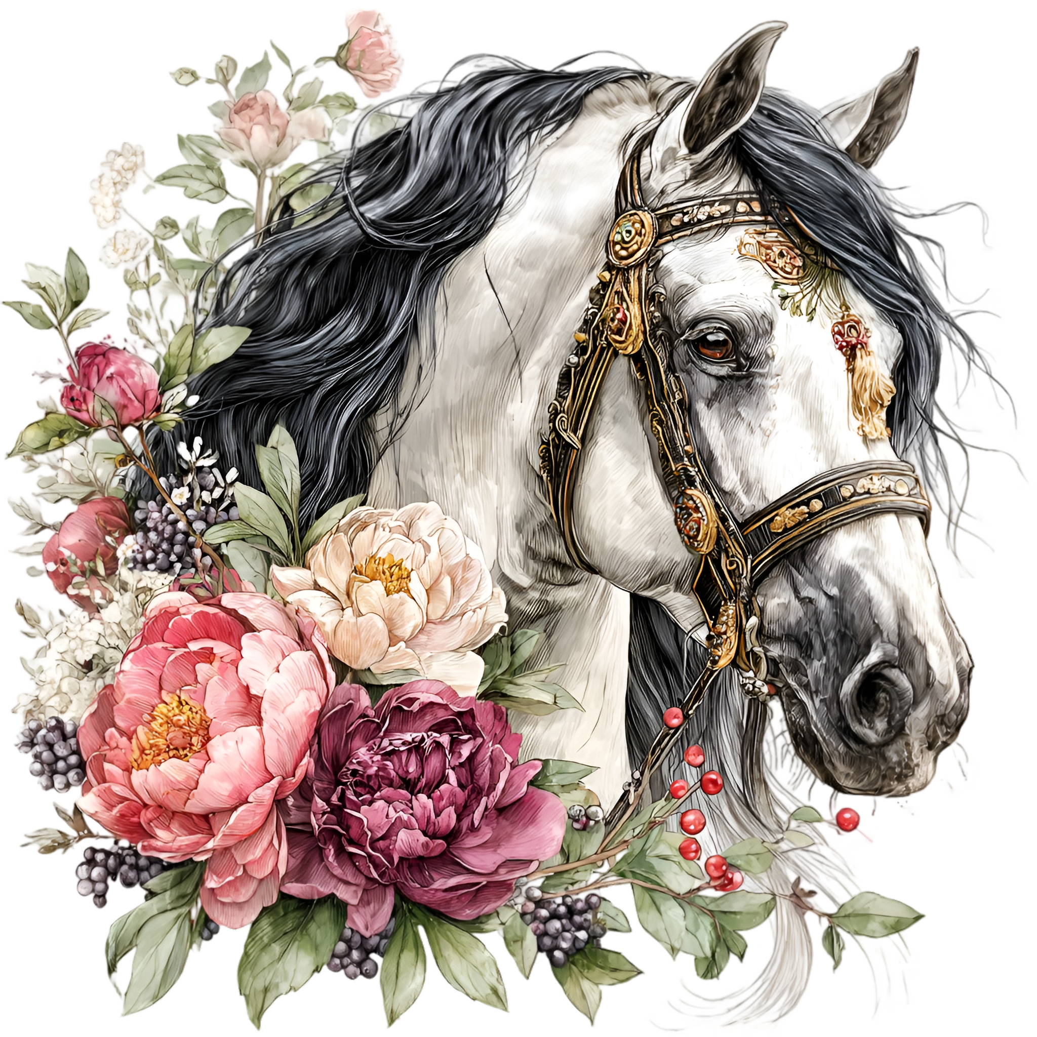 Floral Horse 13