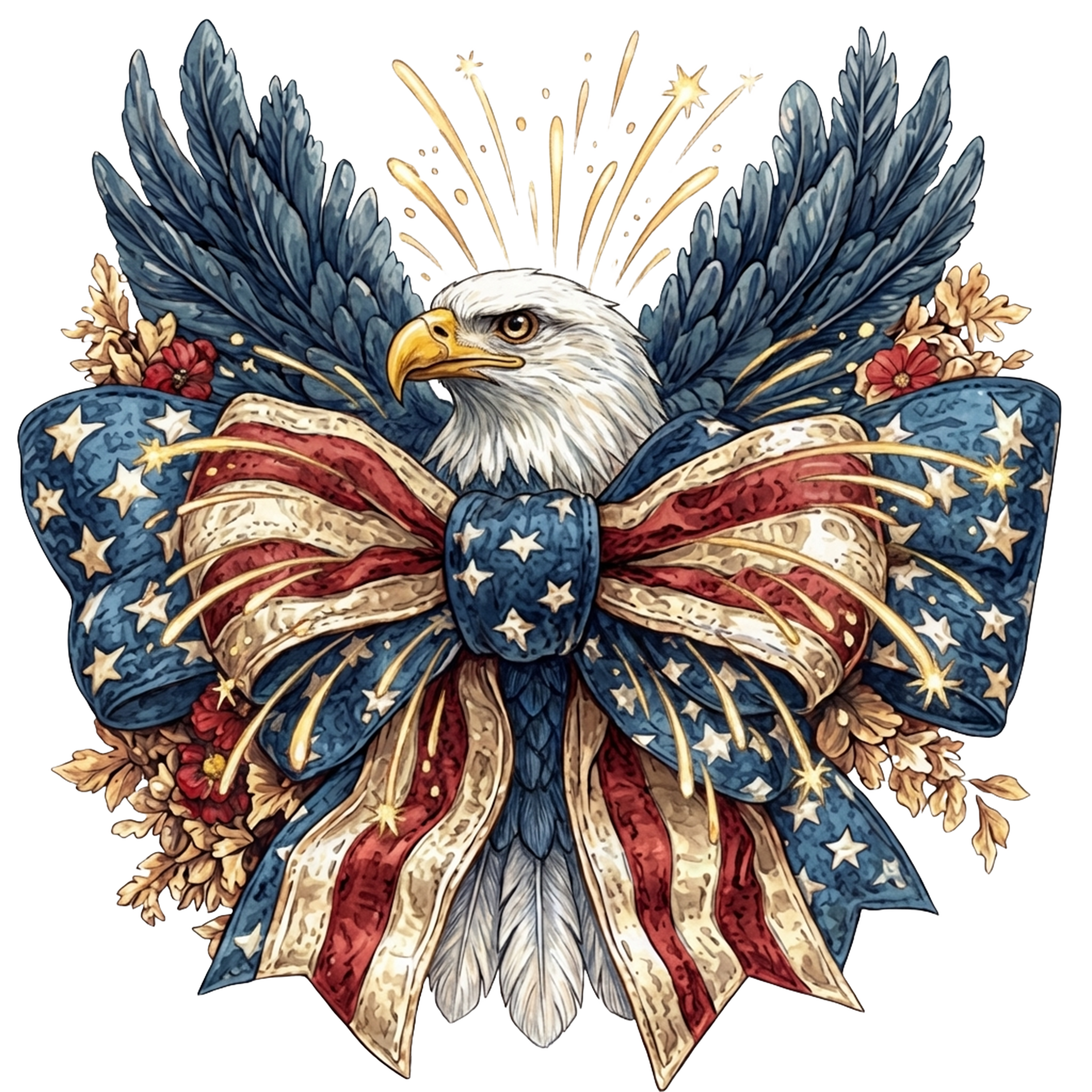 Patriotic American Eagle Bow
