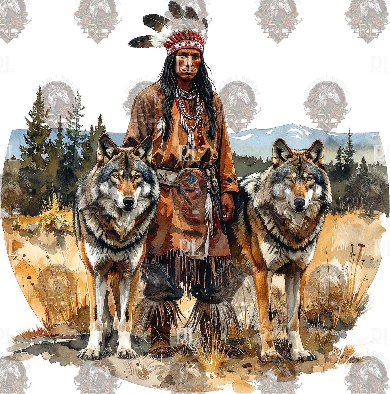WIldfire Standing Wolf f007a