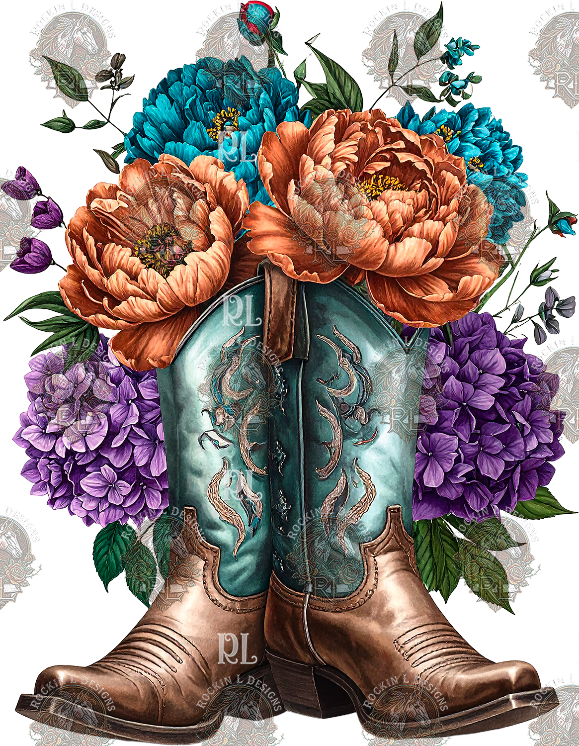 Western Floral Boots 160