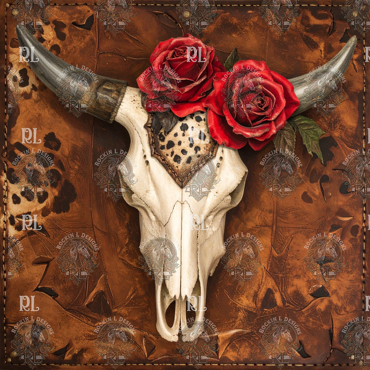 Western Wildfire Cow Skull 7468