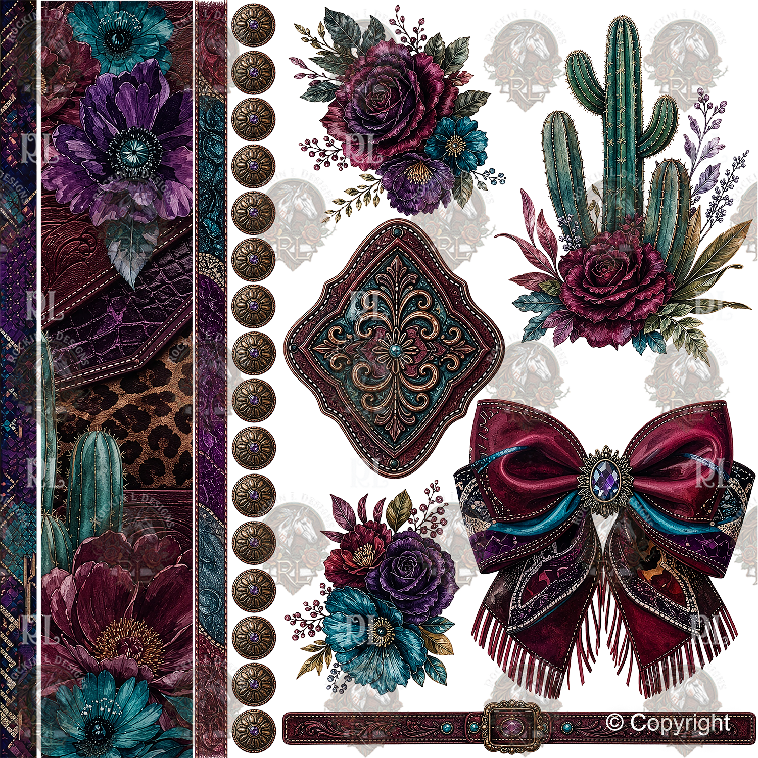 Western Elegance Tumbler Sheet