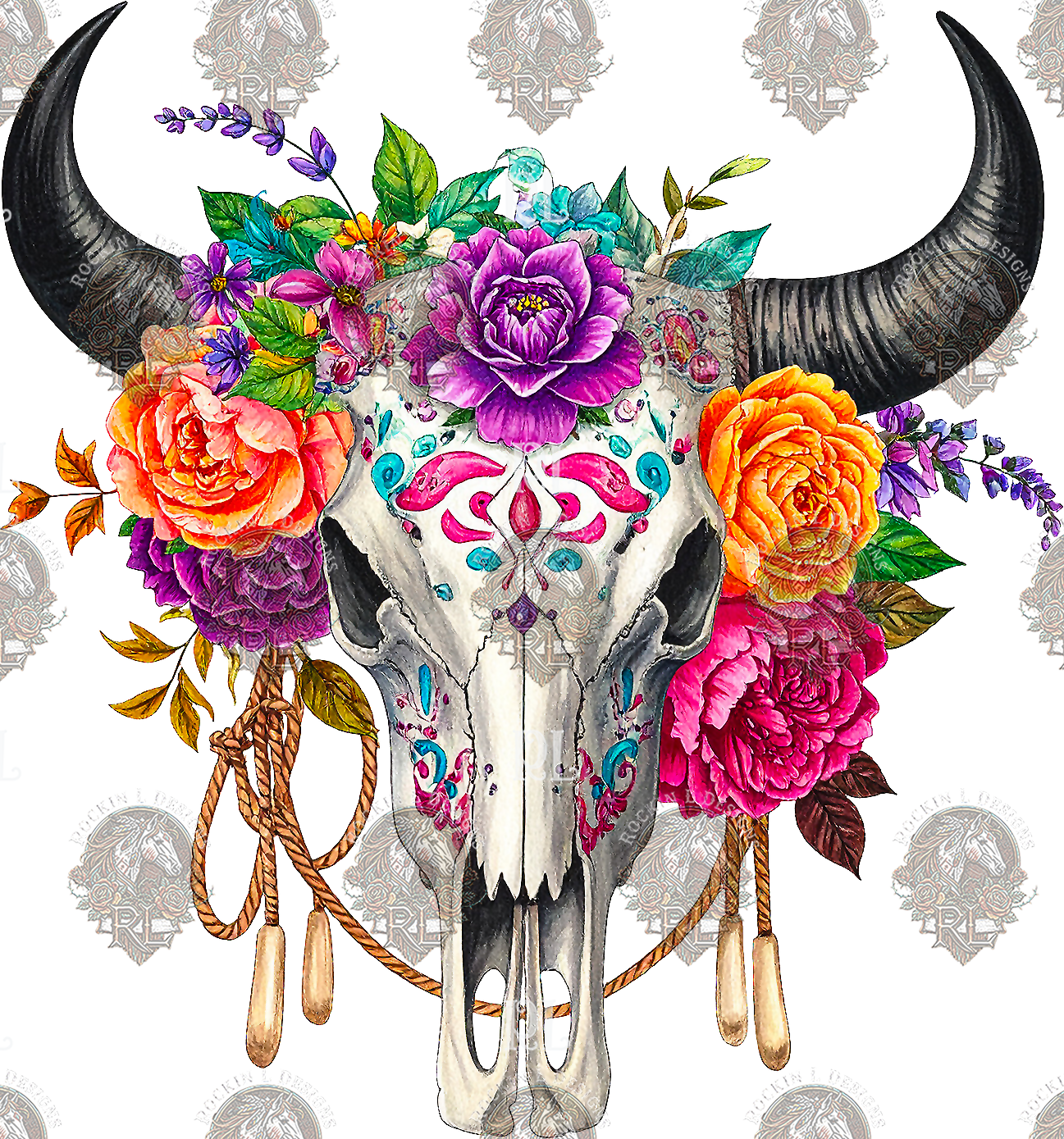 Wildfire Fiesta Cow Skull 4