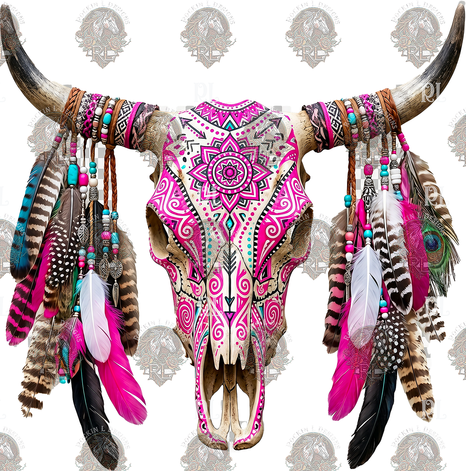Wildfire Fun Cow skull 207 overlay