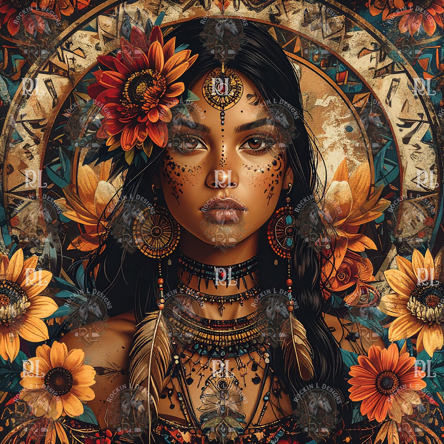 Wildfire Native Woman f1668