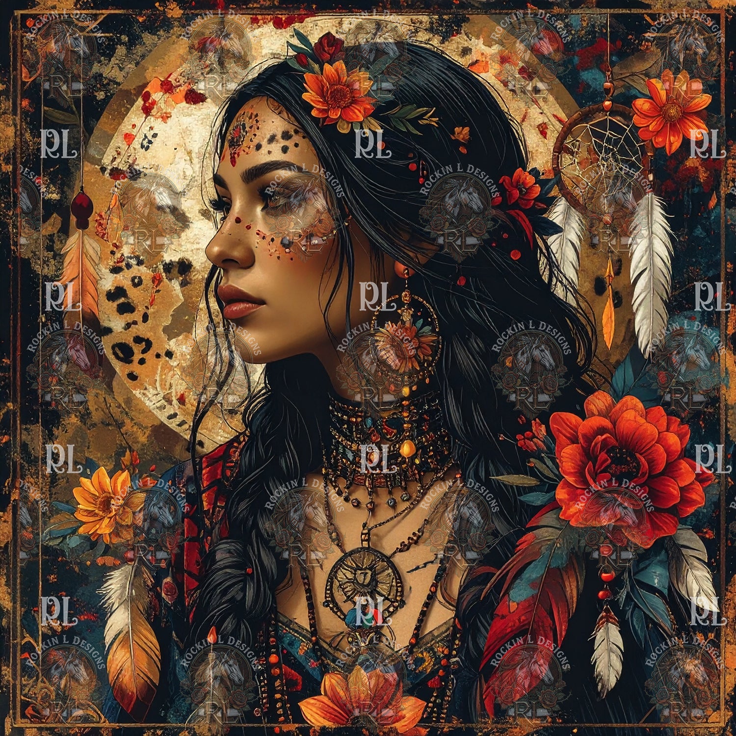 Wildfire Native Woman f166