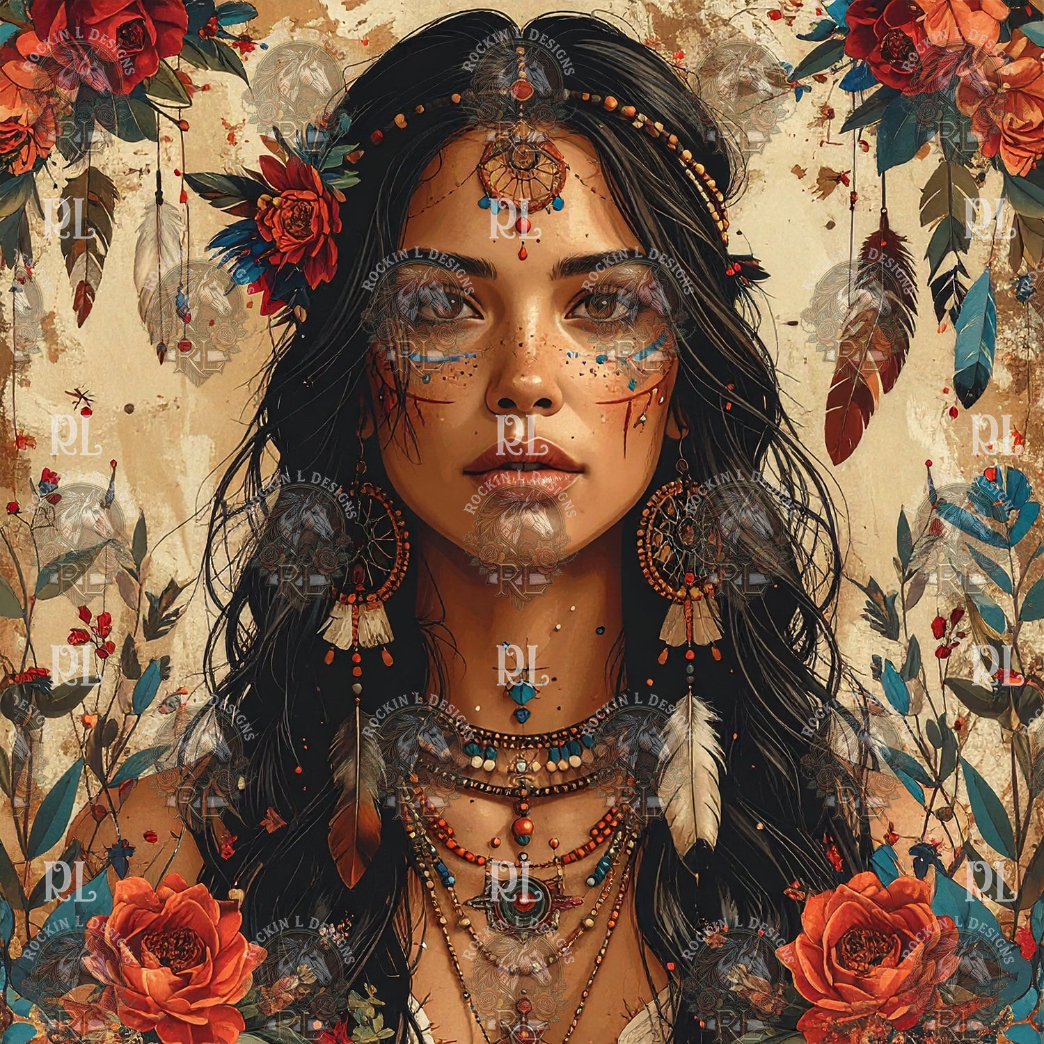Wildfire Native Woman f1673