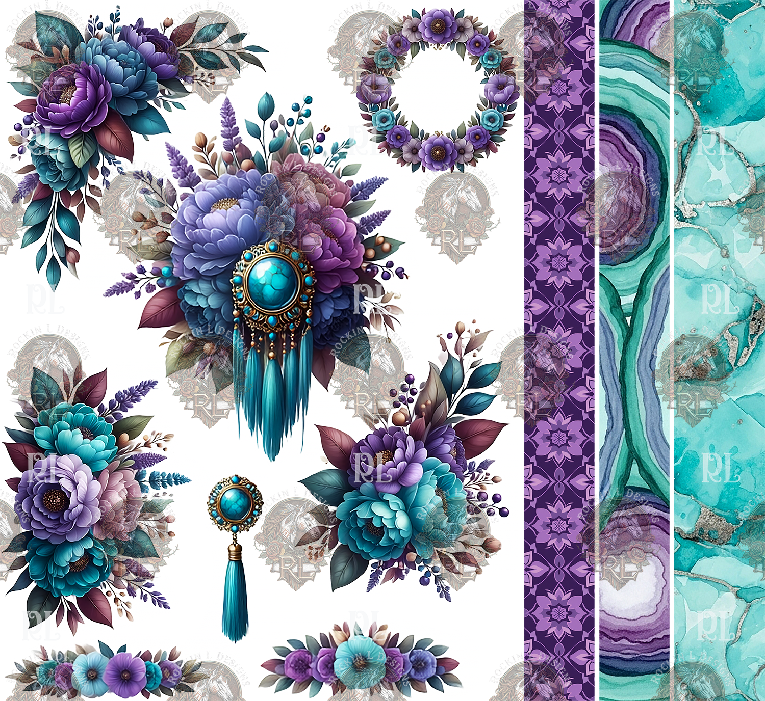 Wildfire Purple Floral Element f660