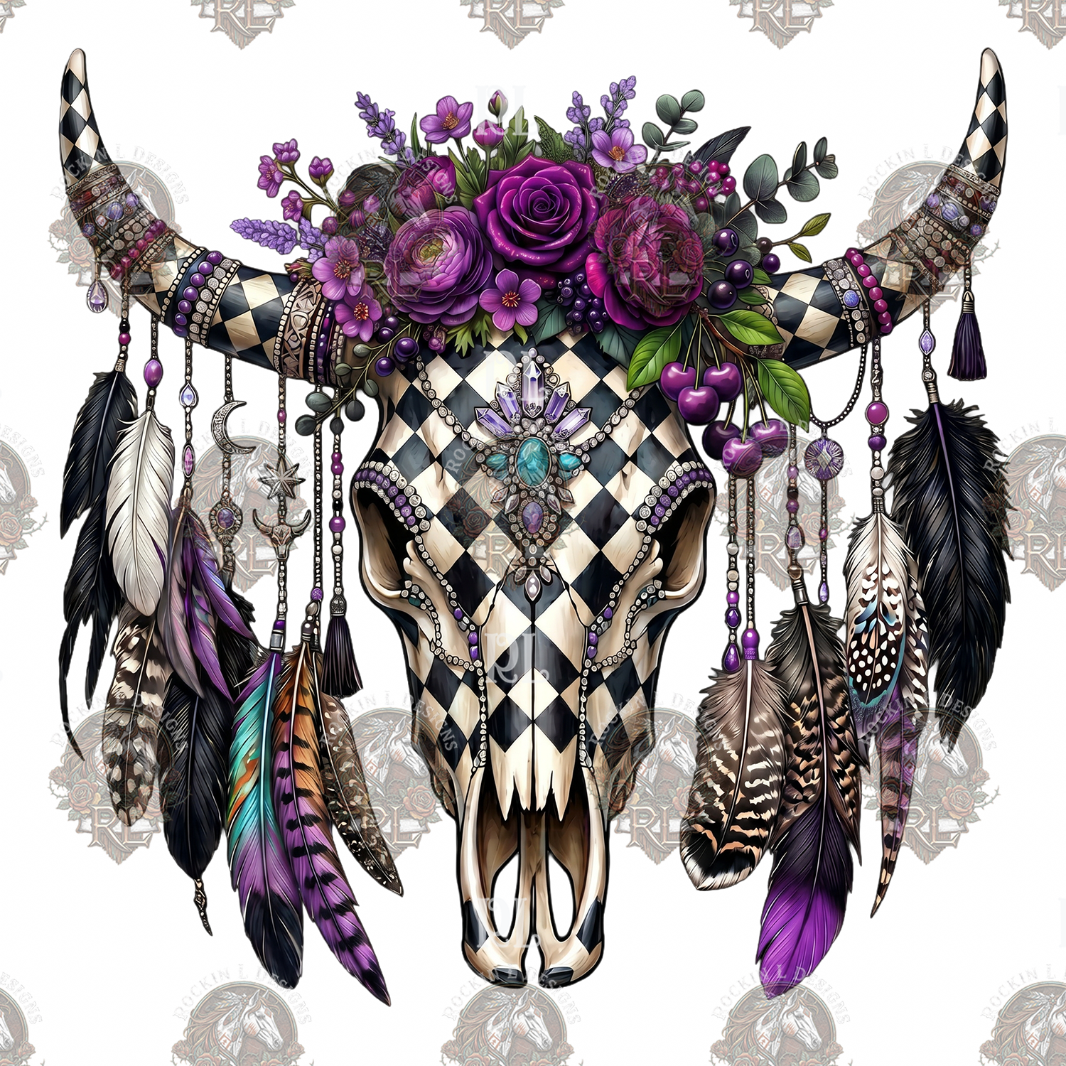 Wildfire Skull Purple BW881