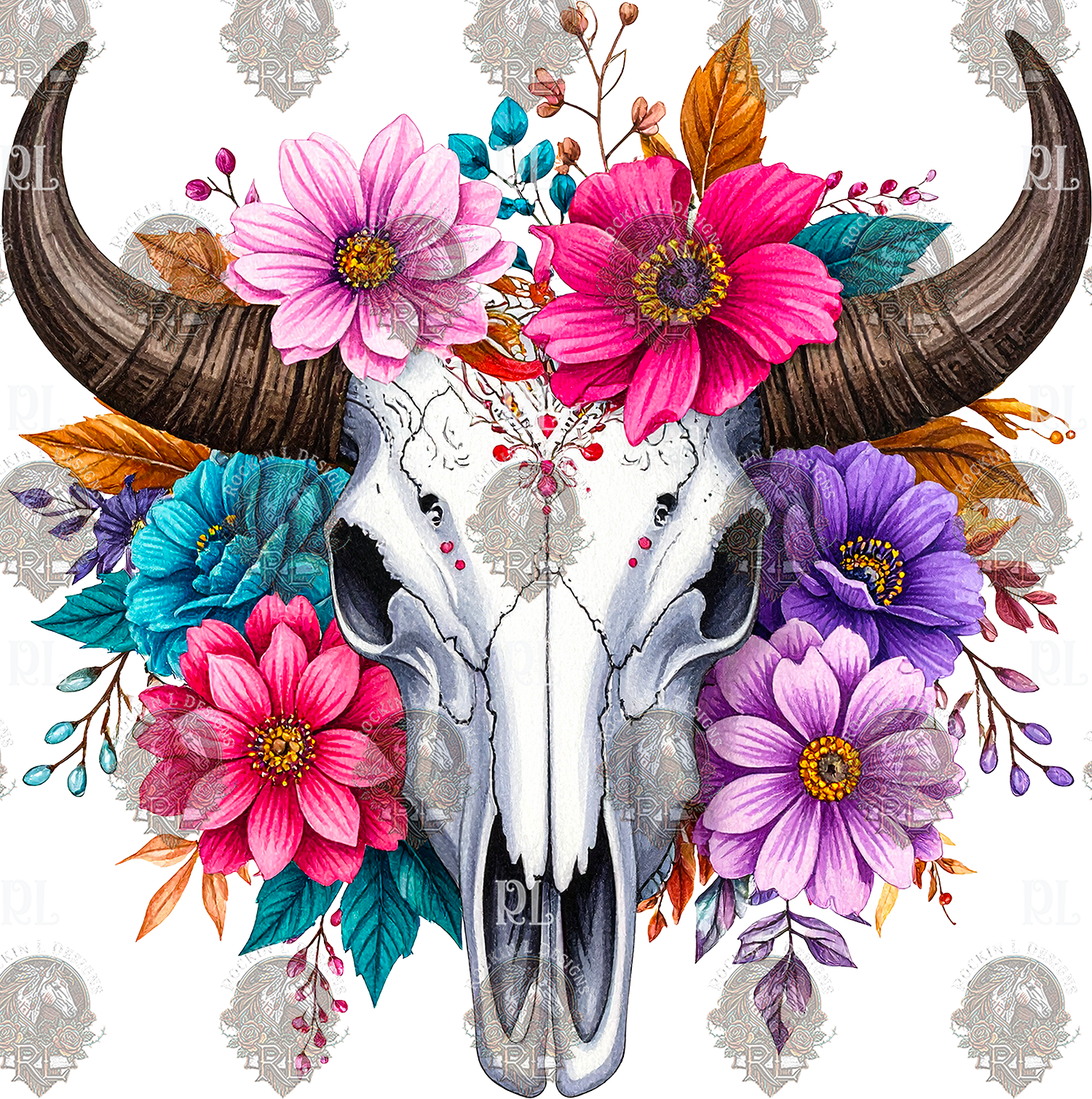 Wildfire Summer Cow Skull 95