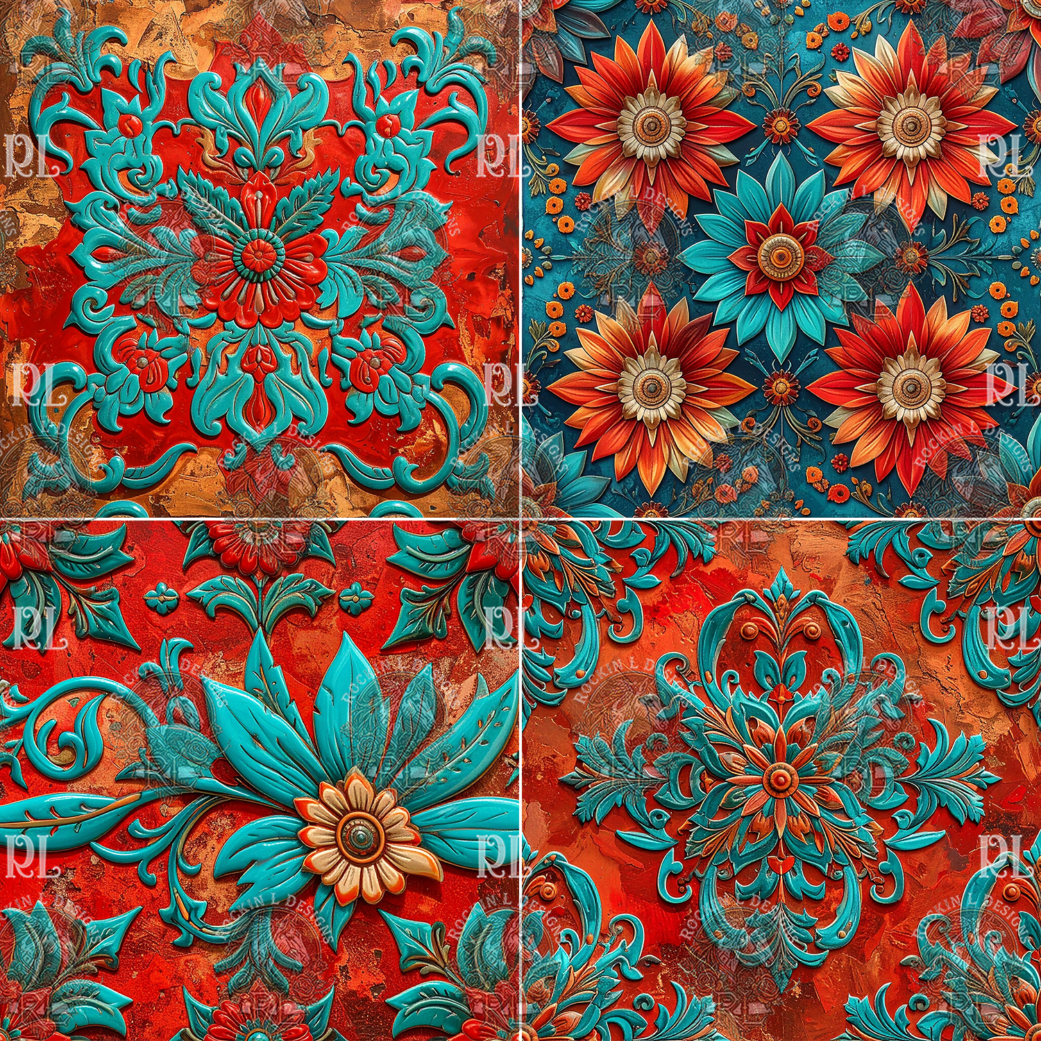 Wildfire Turq & Red Element 1