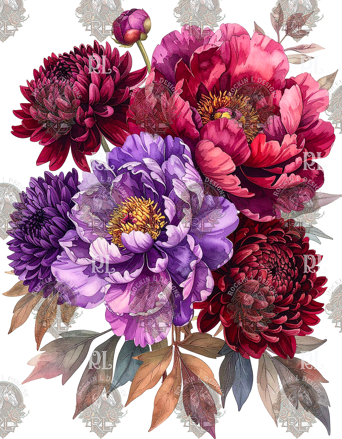 Wine Floral 12