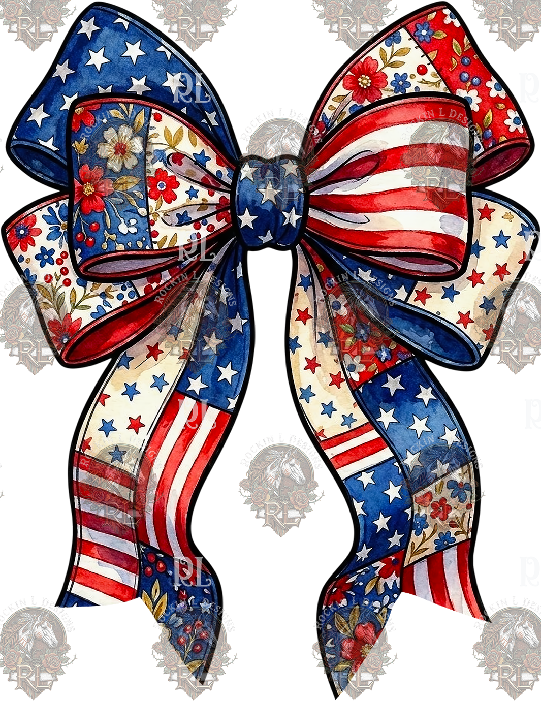 patriotic bow 153